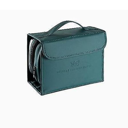 Unisex Kosmetisk Box För Kvinnor & Män Resa Toalettväska PU Makeup Box Fällbar Kosmetika Väska Tote Organizer Väska Makeup Box