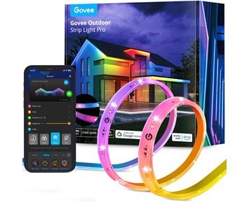 Govee Phantasy Outdoor LED RGBICWW Strip Lights 10 Meter - RGBIC LED-slinga – smart utomhusbelysning året runt