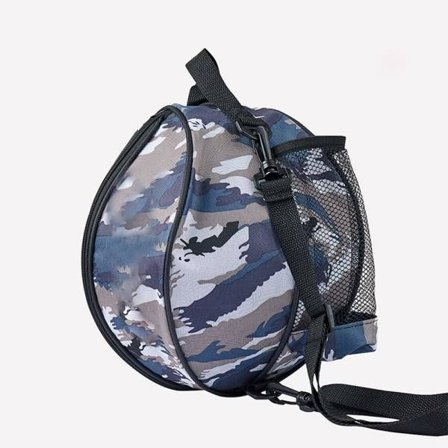 IC Basketball Taske Fodbold Volleyball Softball Sportsbold Taske Stativ Justerbare Stropper 2 Net - Camouflage Grå