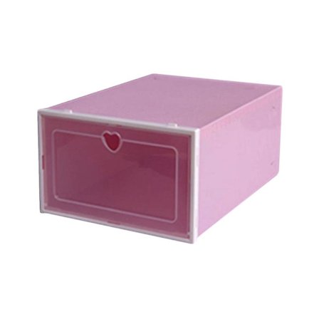 Gjennomsiktig PP Stablebar Flip Skuff Skoeske Oppbevaringsbeholder Organizer