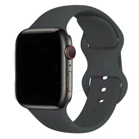 Silikonrem för Apple Watch Band 44mm 40mm 45mm 42-38-41mm original 1:1 armband iwatch series 8 7 se 3 4 5 6 9 ultra 2 49mm 15 gray 38mm-40mm-41mm M-L