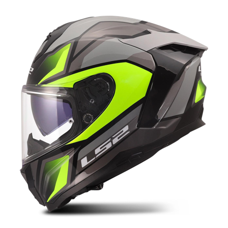 Kask Integralny LS2 FF817 Challenger II Viper Szary/Wysokowidoczny Żółty S