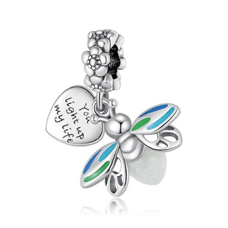 love beeÅpningsdiameteren er ca. 4,5 mm 925 Sterling Sølv Gjennombrutte Perle Charms, Kjærlighetshjerte Charms for Armbånd og Halskjeder for Kvinner 