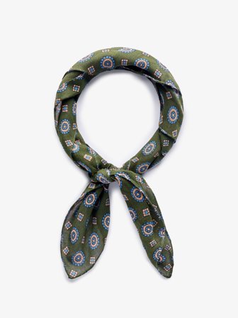 John Henric Men's Grünes Motiv Bandana Size Onesize