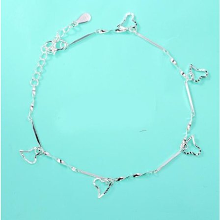 Silverpläterad fot kedja fotlänk armband