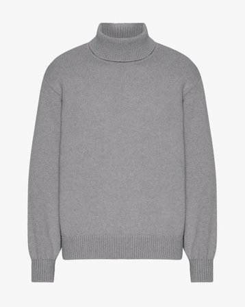 Merino Wool Turtleneck - Heather Grey - Male - 2XL