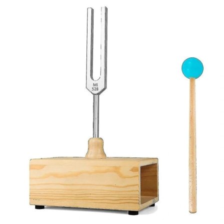 528 Hz Tuning Fork, Tuning Fork Resonance Box, for Sound, Yoga, Meditation and Relaxation