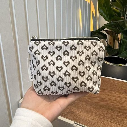 Firkantet taske makeup taske BEIGE - spot sales