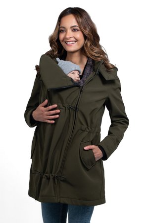 Wombat Shell Graviditets- og bærejakke Camo Green XXL, Børn & Forældre, Babyudstyr, Bæreseler