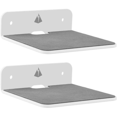 Mini flytande vägghylla för högtalare, 2-pack (2-pack vitt)