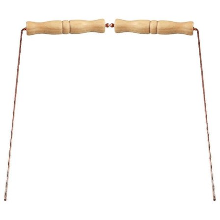 Kobber Vandfinderstave Sæt til Divination - Naturlige Træhåndtag Vandfinderstave