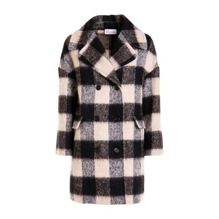 RED Valentino, Coat Czarny, Kobieta, Rozmiar: S