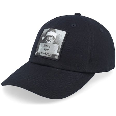 Ho-Ho-Hats - Noir unconstructed Casquette - Hobo Santa Need Cash For Benz Black Dad Cap @ Hatstore