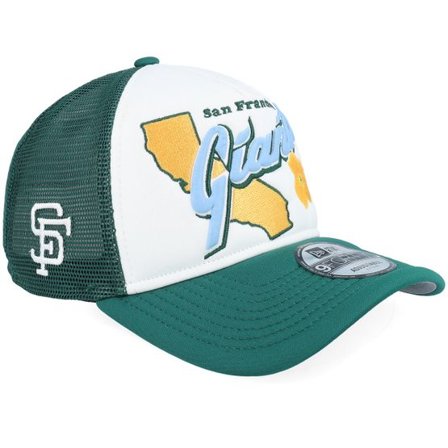 New Era - MLB Svart trucker Keps - San Francisco Giants State Flower White/Green A-Frame Trucker @ Hatstore