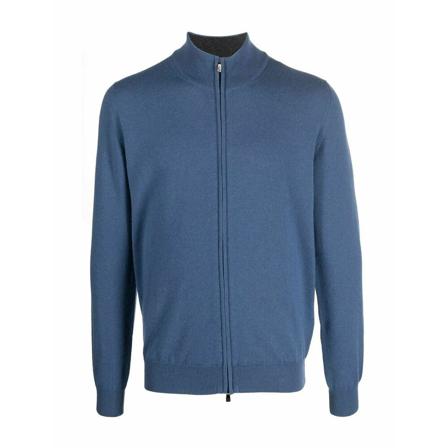 Corneliani 90M5142825110 Zip-throuhhs Blå, Herre Trøjer
