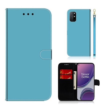 Mirror OnePlus 8T flip case - Sininen