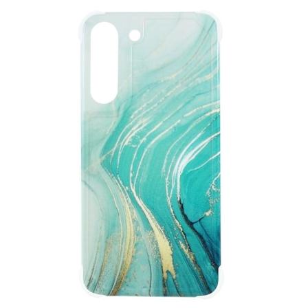 Marmormotiv Samsung Galaxy S22 Plus skal - Grön Vågmarmor Grön