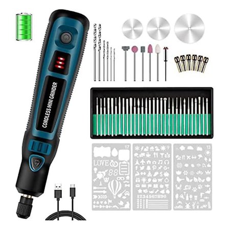 20W Graverings Pen med 44 Bits, USB Multifunktionel Elektrisk Trådløs Graveringsværktøj til DIY, Polering, Udskæring af Smykker