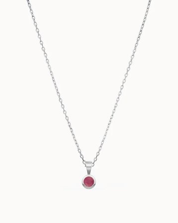 Halsband med månadssten i 18K Vitguld