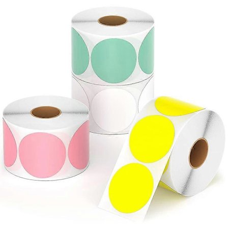 Laser runda förseglingsetiketter matt silver termisk vattentät trycklim