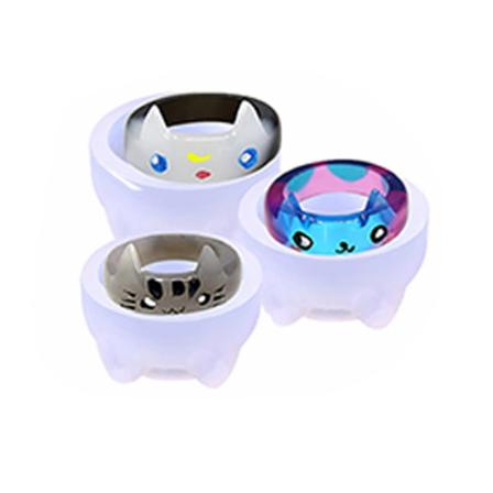 3 stycken Harts molds Silikon molds Ringgjutning Form Circle Smycken för DIY Craft Ring Making 8 Shape null - Cat ear