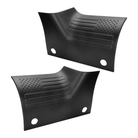 2 stk sort motorhjelm Vinkelomslagsdæksel Beskyttelse Trim USA Flagstil Passer til Jeep Wrangler JL 18‐19