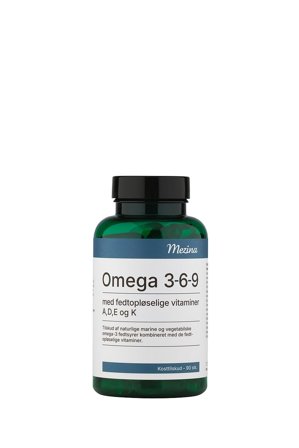 Mezina Omega 3-6-9 m. Vitamin A+D+E+K 90 stk, Helse & Madvarer, Andre Kosttilskudsolier, Omega Kombinationer