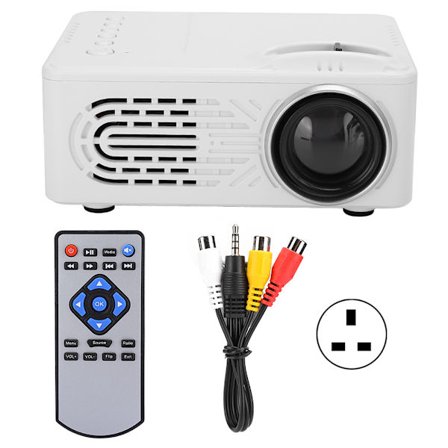 814 Mini Portabel Projektor Vit Hemmabio Projektor 1080P Stöd för Extern Mobil Hårddisk