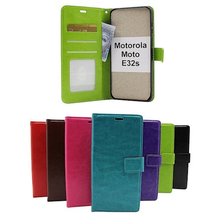 Crazy Horse Wallet Motorola Moto E32s