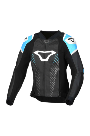 Motorradjacke Macna Tronniq Damen Schwarz/Blau 44