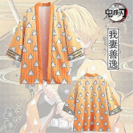 Anime Kimono Haori Yukata Cosplay Kappa Kompatibel med Demon Slayer Fans