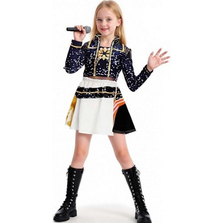 Halloween Erikoistarjous Kpop Demon Hunter Tyttöjen Mekko - Rumi Mira Zoey Lasten Hieno Mekko A07