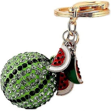 Vattenmelon Nyckelring Bling-bling Hängande Smycke för Handväska Plånbok Dekorationer