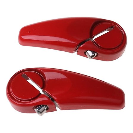 Cykelstyrehandtag i aluminium, halkfria, för mountainbike (röd)