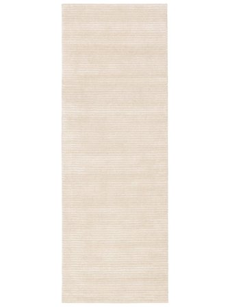 Fine Stripe 80X250 Small Beige Plain (Single Colored) Runner Rug