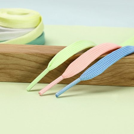 6 par skolisser, 8 mm brede flate skolisser for joggesko, løping