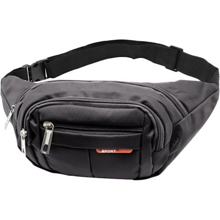 Vyölaukku Naiset Miehet City Safe Travel Vaellus Ulkoilu Urheilu Vyölaukku jokapäiväiseen elämään tai vaellukseen (musta)