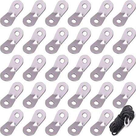 Teltlinespænder 30 stk. Aluminiumlegering Teltlinejustering Paracord Snor Spænde til Udendørs Vandring Camping