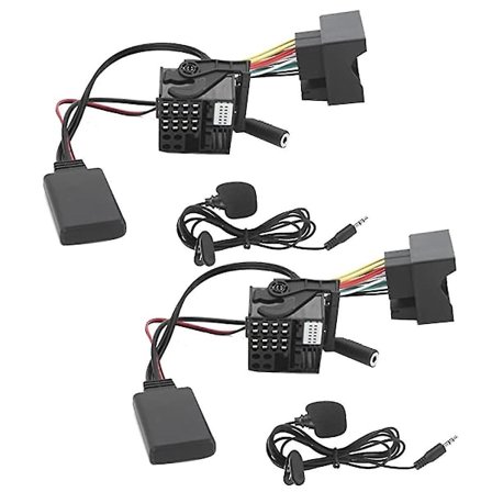 2 Sarjaa Auton Radio Bluetooth 5.0 Musiikki AUX-Kaapeli Handsfree-Adapterisarja E60 E63 E90 E91