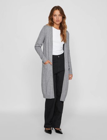 Vila Viril Long L/S Knit Cardigan - Noos - Grey - XL
