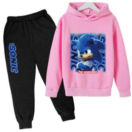 Barn Tonåringar Sonic The Hedgehog Hoodie Pullover träningsoverall rosa rosa- Perfet pink 9-10 years old/140cm
