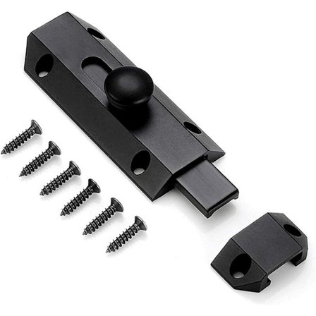 Sikkerhetslås med ren tykk messing tungt portlås svart