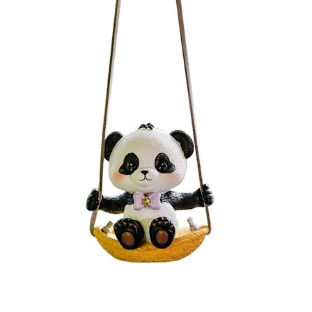 Bilhängande gunga panda prydnad bilbackspegel hängande hänge bilinredning biltillbehör