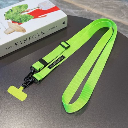 Mobiltelefon lanyard, långt rep, enkel crossbody, justerbar rygg, långt rep, utomhus vandringsrem, robust kort, anti-förlust, enfärgad