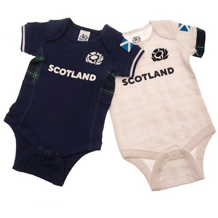 Skottland RU Baby 2023-2024 Body (2-pack) 3-6 månader Vit