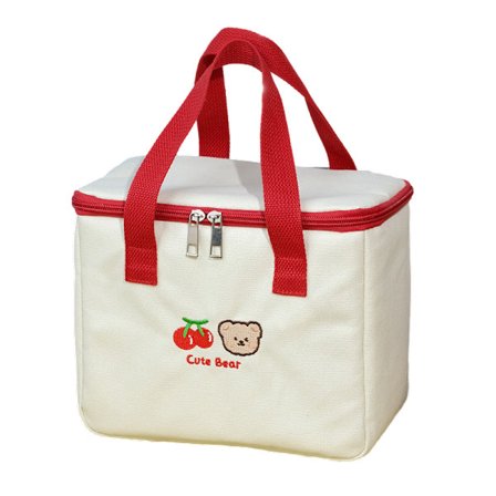 Cartoon söt tote väska, isolerad lunch väska, lunchlåda väska