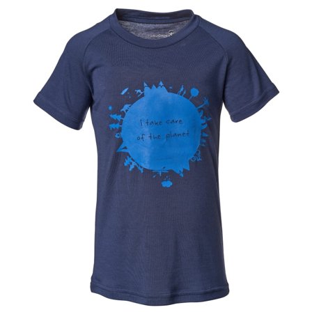 Isbjörn of Sweden Earth Tee Kids Children short-sleeved sweaters Blue 110/116