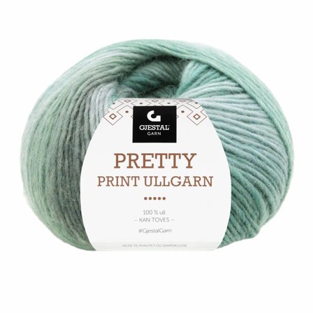 Gjestal Garn Pretty-Print Ullgarn Aquafarget 511,100g