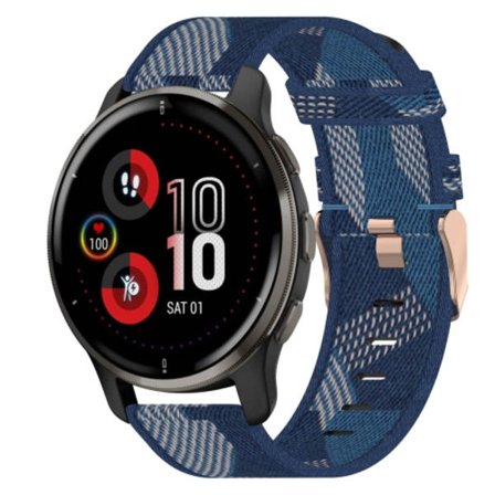 För Garmin Venu 2 Plus 20mm Nylon Woven Watch Band