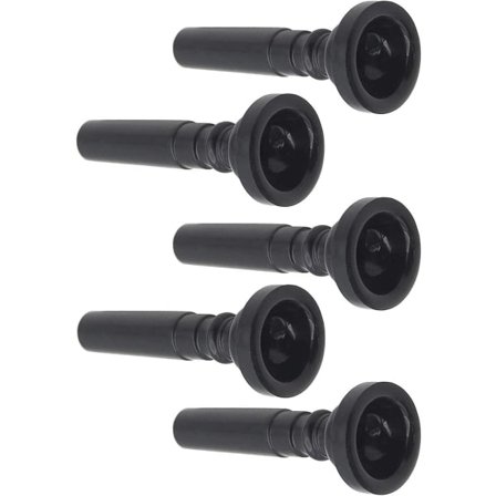 5 stk ABS Plast Trompetmunnstykke for Trompettilbehør - Svart